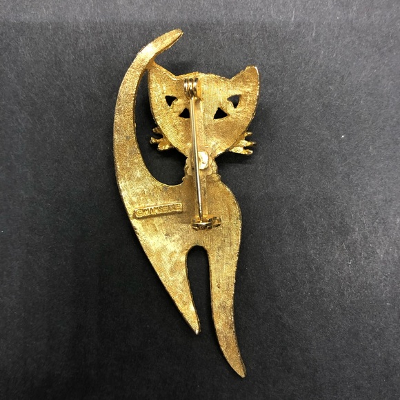 Sold!Vintage Cat Brooch/Pin by Mamselle - Picture 3 of 6